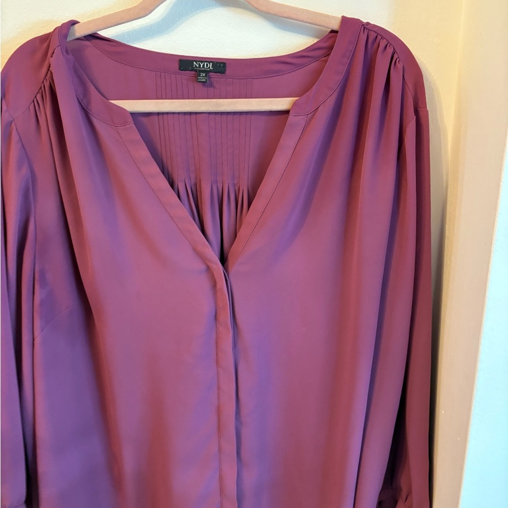 NYDJ Purple Blouse 2X